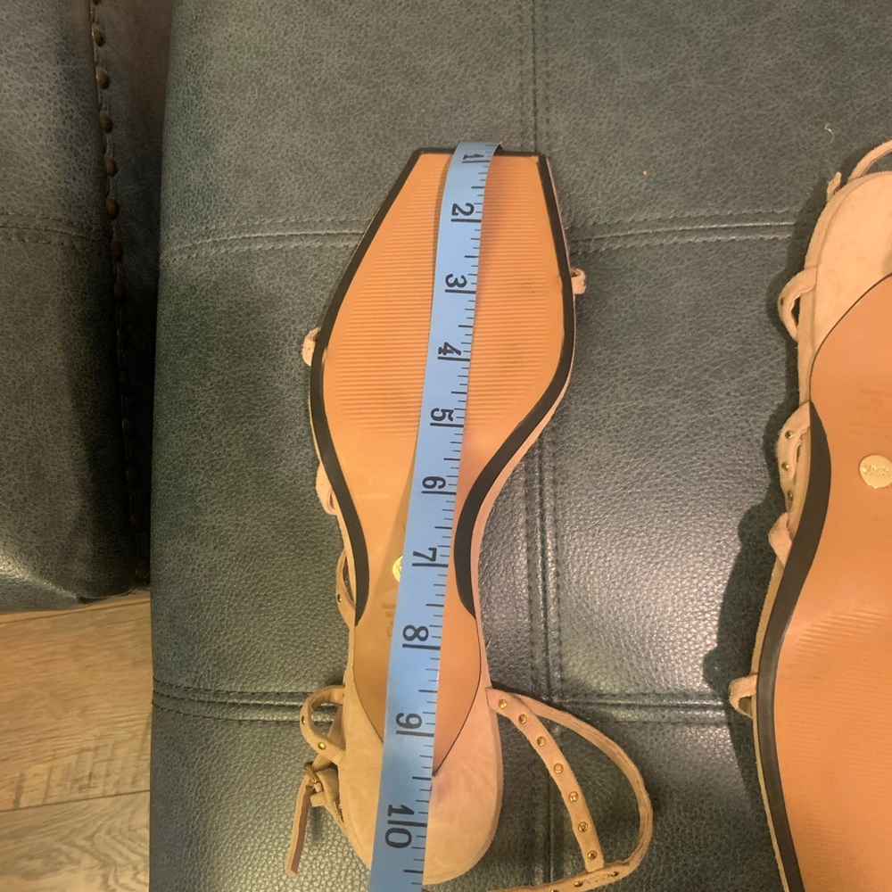 Zara Tan Strappy Heels with Studs - Picture 8 of 9